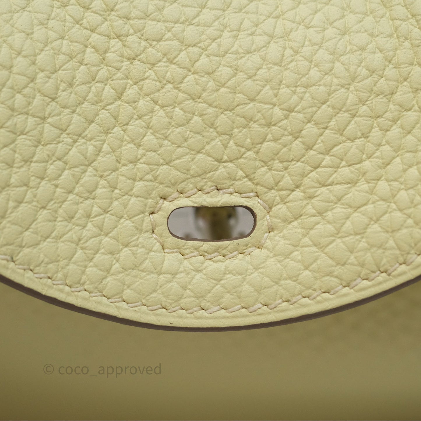 Hermès Mini Lindy II 20 Jaune Milton Clemence Palladium Hardware