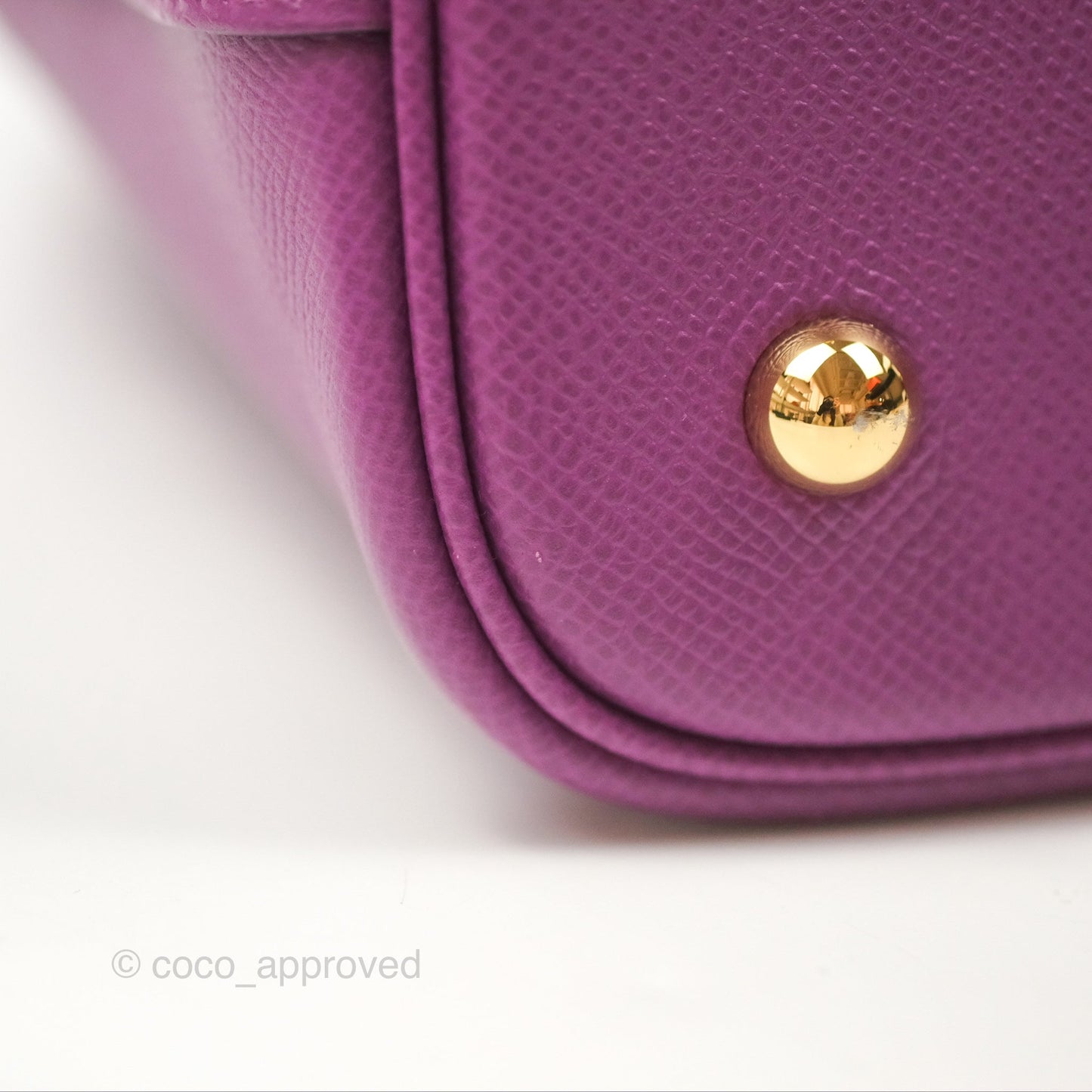 Hermès Bolide 1923 31 Purple Epsom Palladium Hardware