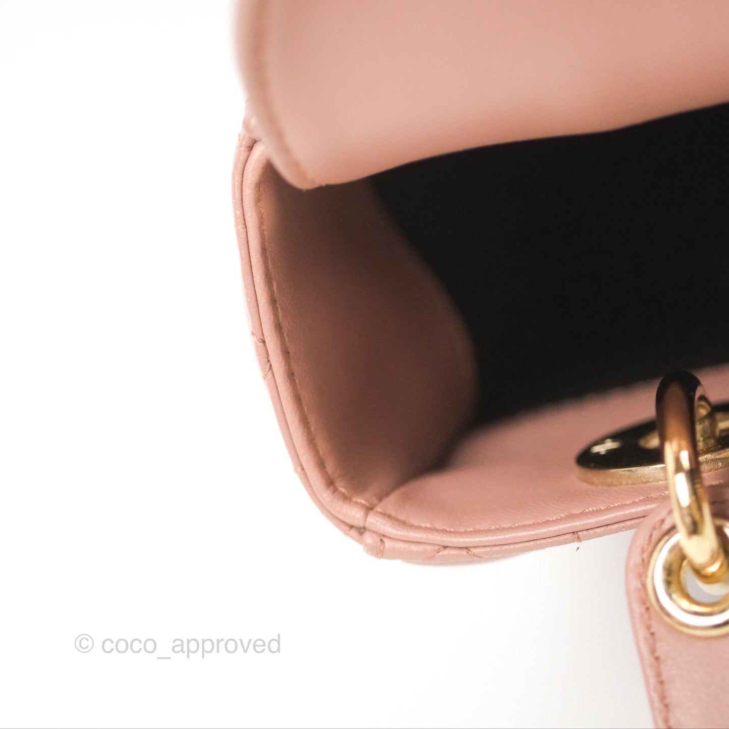 Christian Dior Lambskin My ABCDior Lady Dior Fard Gold Hardware