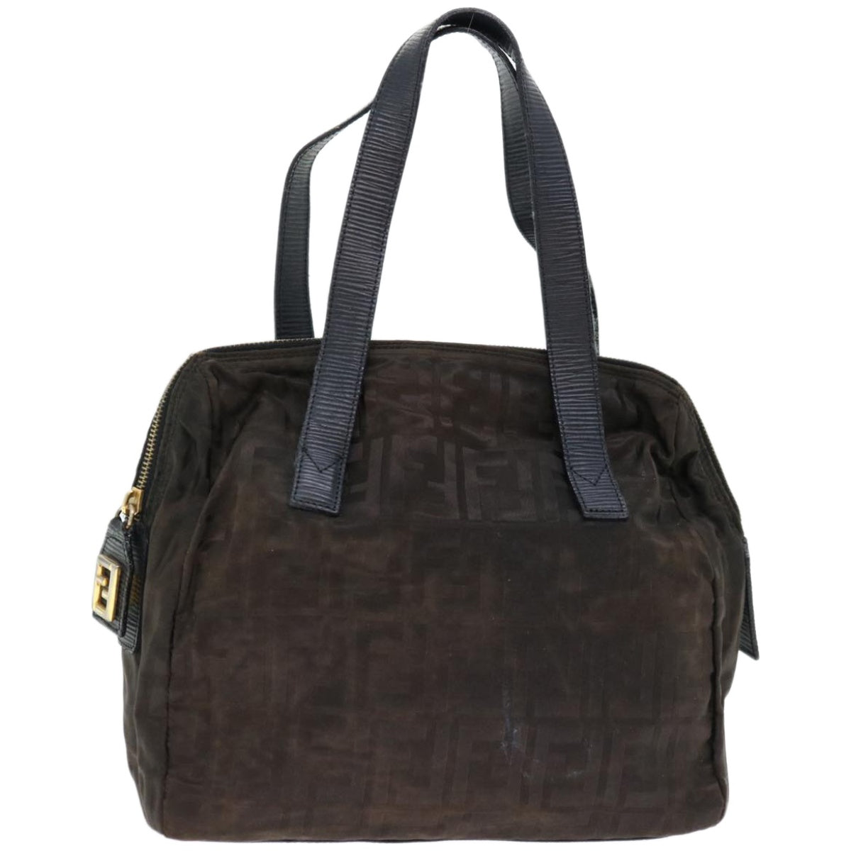 Luxury FendiZucca Canvas Hand Bag Black67993