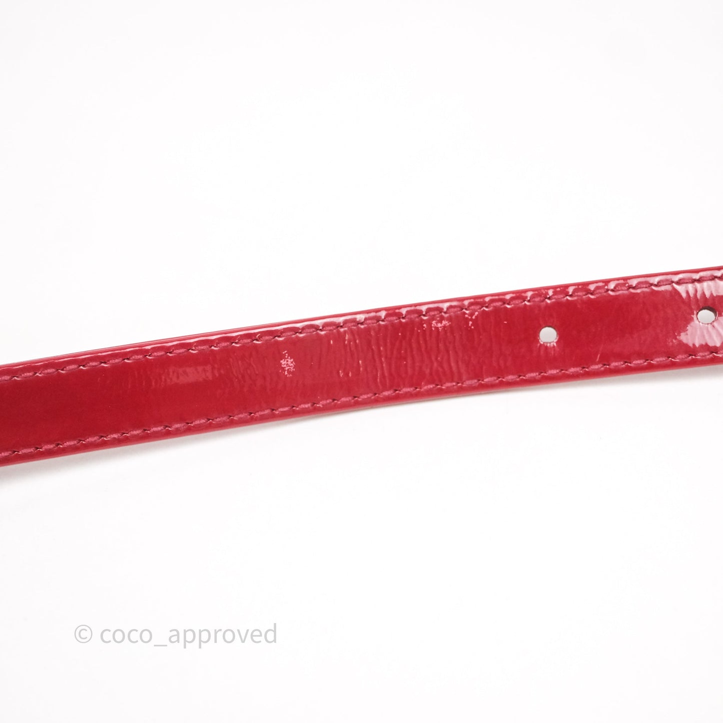 Christian Dior Mini Lady Dior Red Patent Cannage Silver Hardware