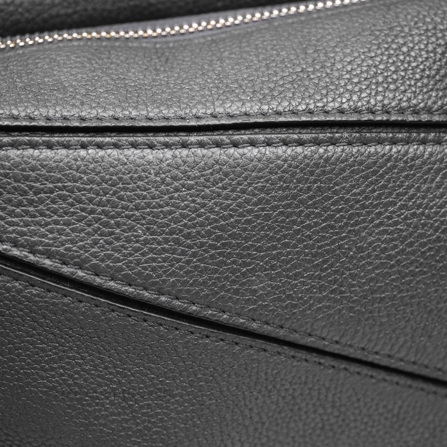 Loewe Small Puzzle Grey Calfskin Edge Bag