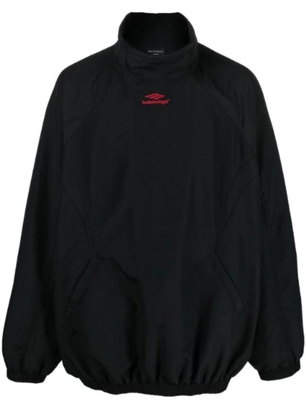 Luxury Balenciaga Embroidery Logo Sports Icon Track Jacket Black