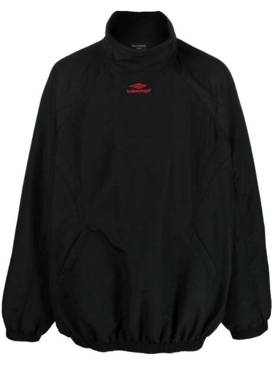 Luxury Balenciaga Embroidery Logo Sports Icon Track Jacket Black