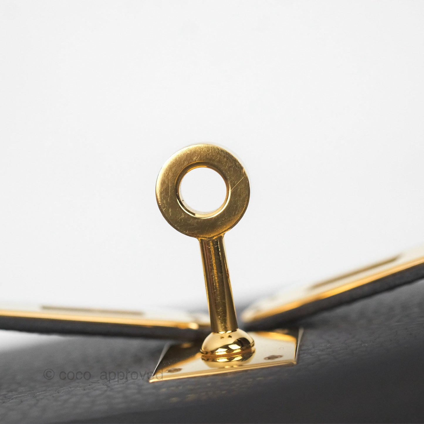 Hermès Retourne Kelly 25 Gris Etain 8F Togo Gold Hardware