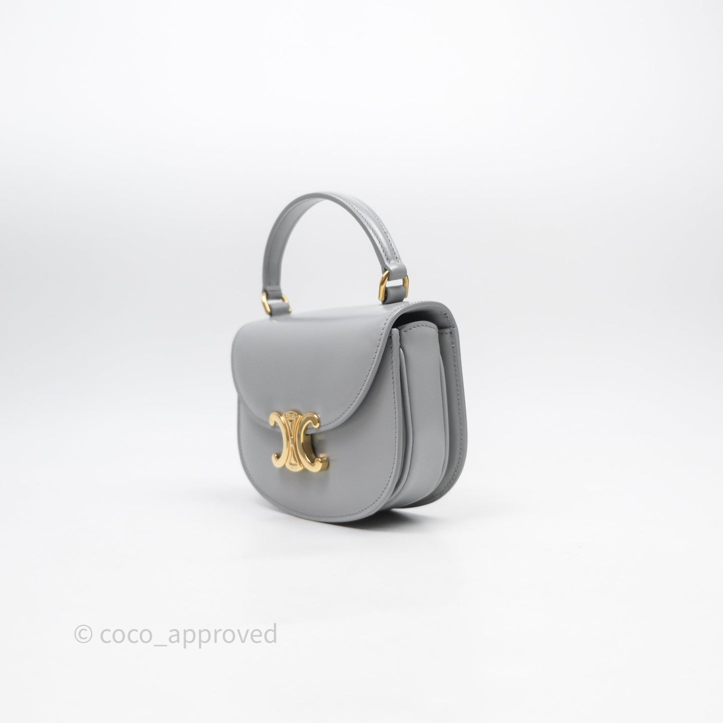 Celine Mini Besace Clea Grey Shiny Calfskin