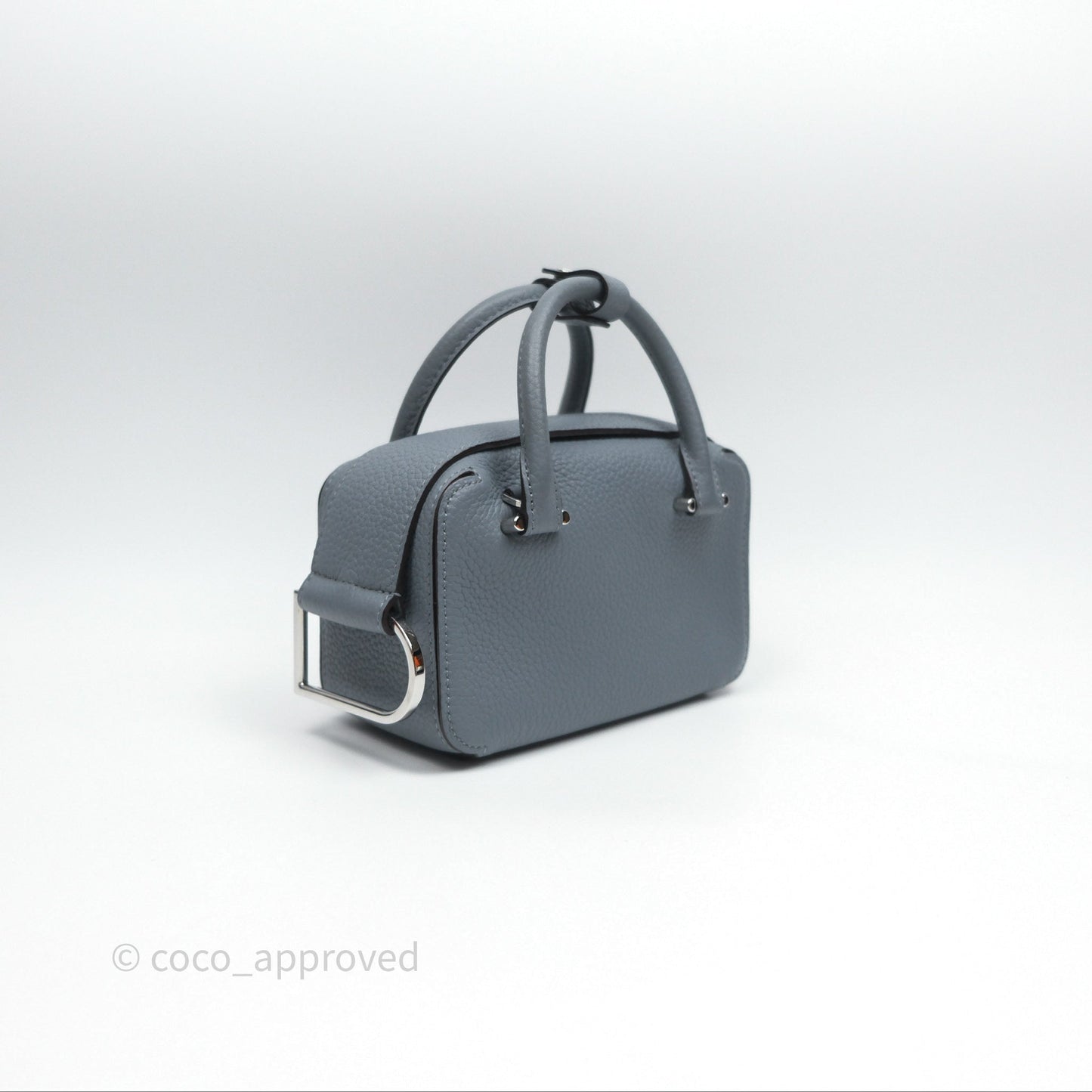 Delvaux Cool Box Nano Taurillon Soft Grained Calfskin Pacific Palladium Hardware