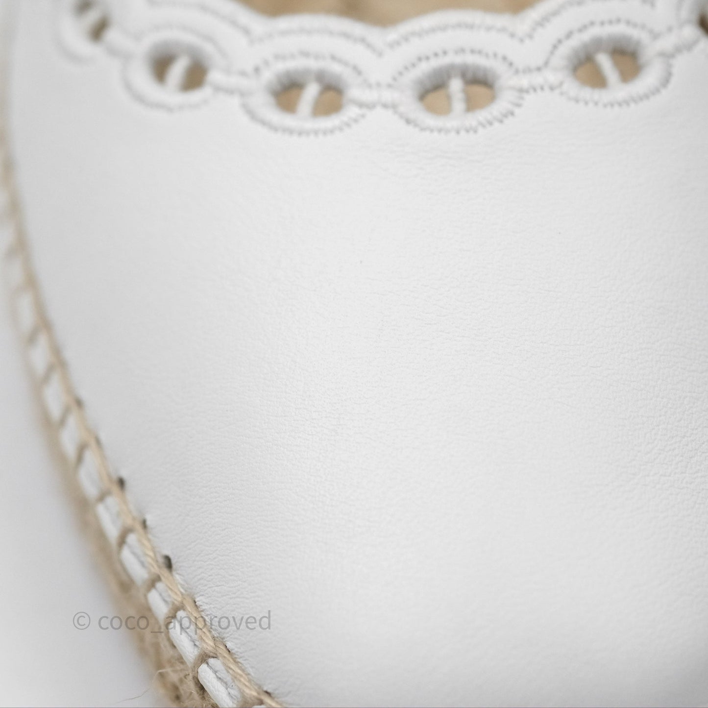Hermès Guapa Espadrille Blanc Calfskin Size 37