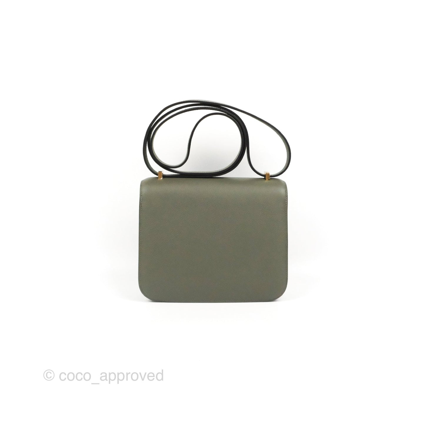 Hermès Constance Mini 18cm with Mirror Gris Meyer 0L/Gris Pale M4 Evercolor Gold Hardware