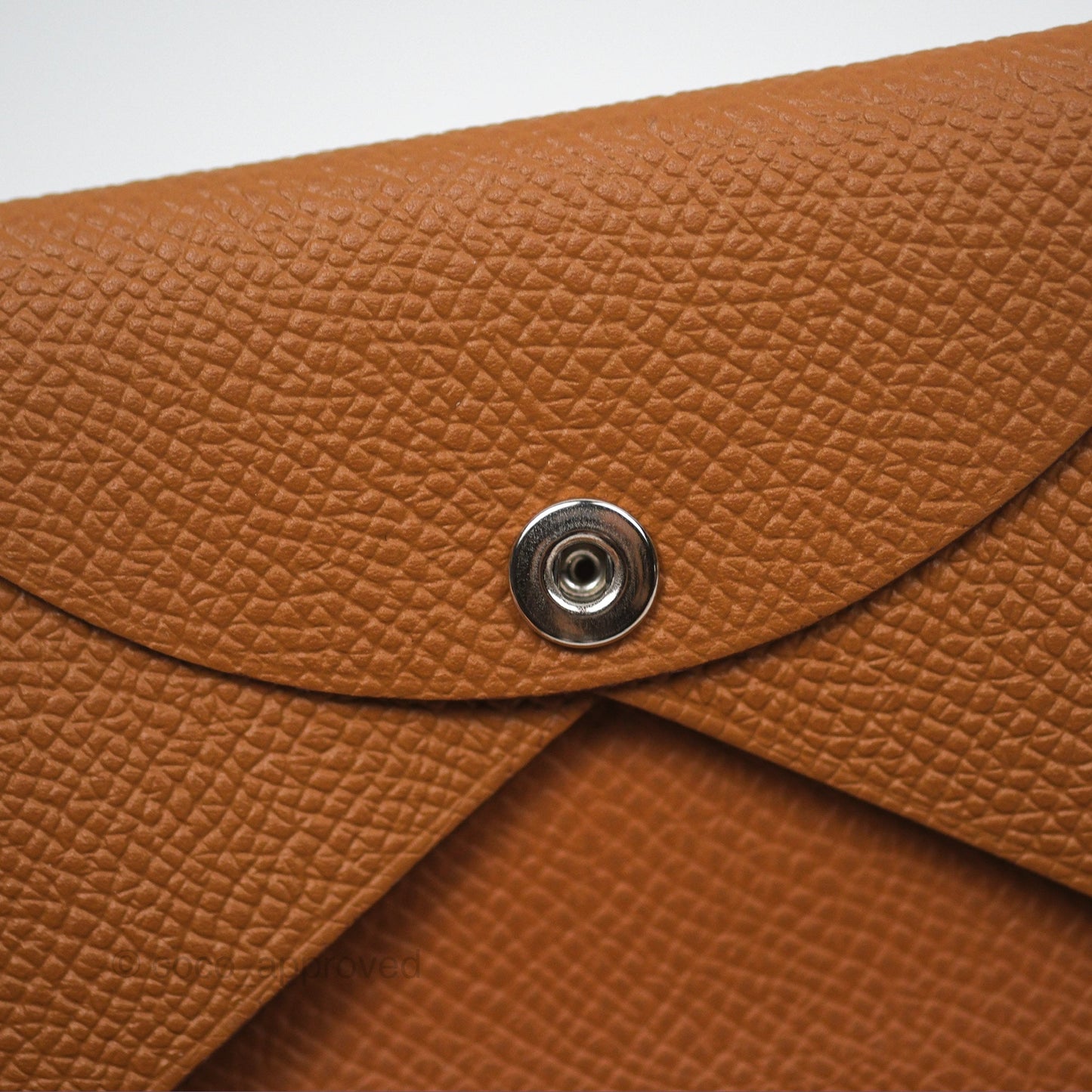 Hermès Calvi Card Holder 37 Gold Epsom Palladium Hardware