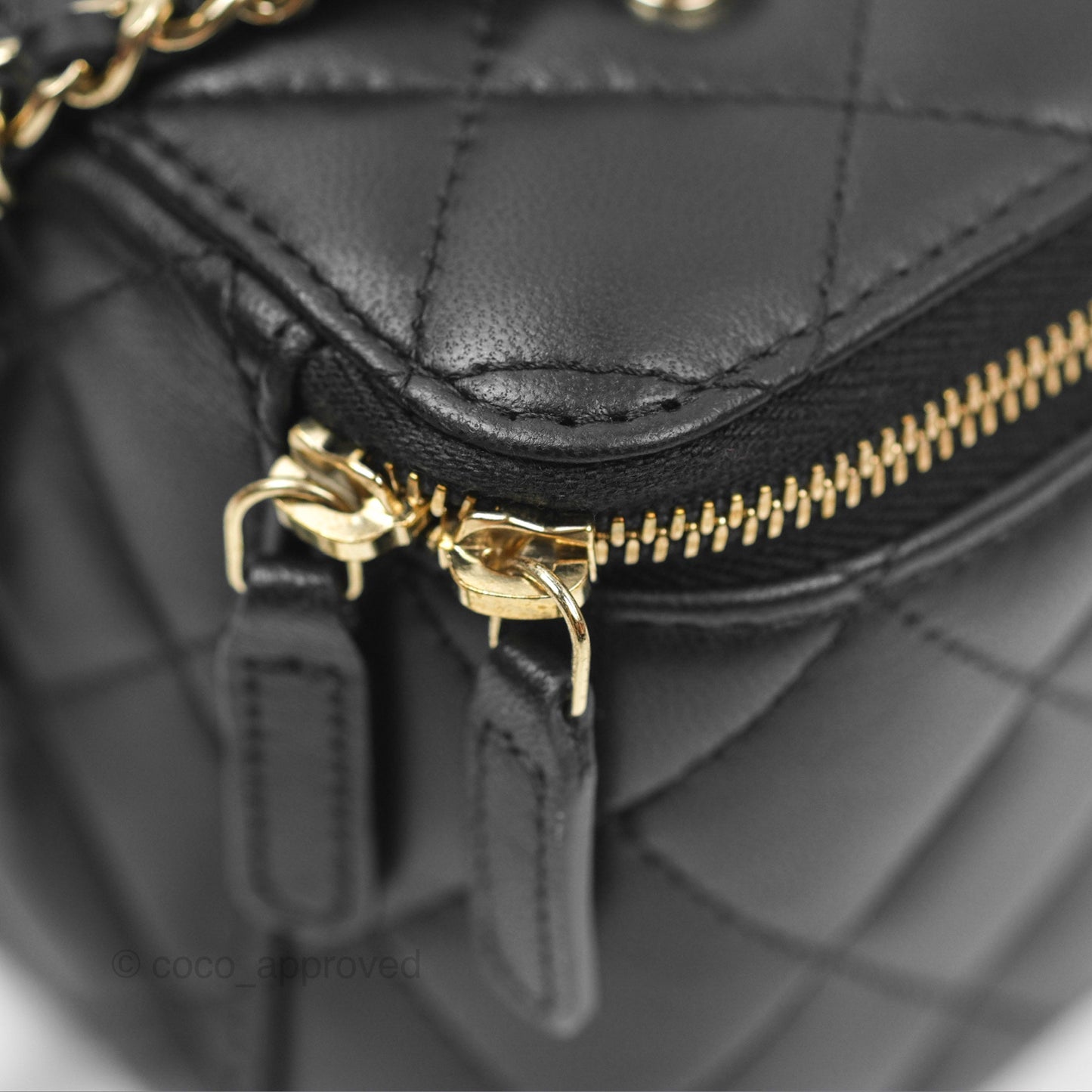 Chanel Ball Crush Vanity with Chain Black Lambskin Gold Hardware