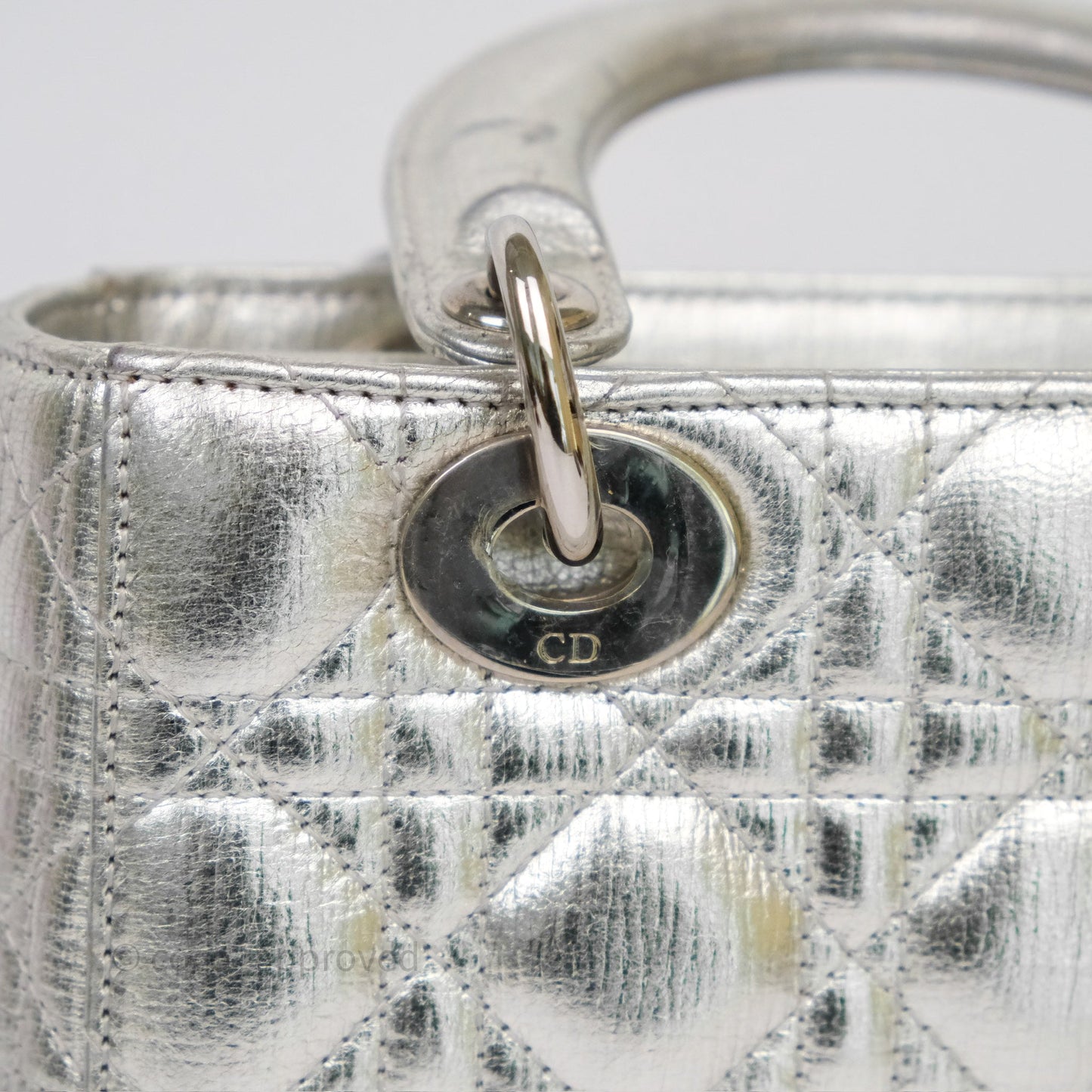 Dior My ABCDior Lady Dior Metallic Silver Cannage