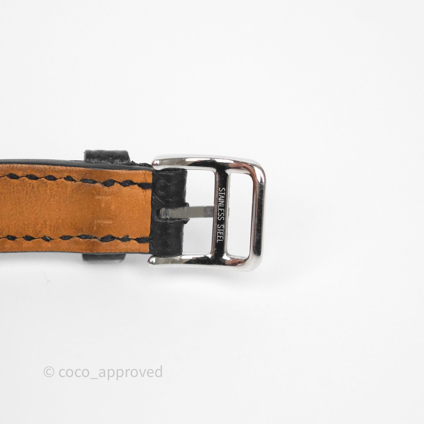 Hermes Medor Watch Mini Model Black Double Strap & Orange Strap