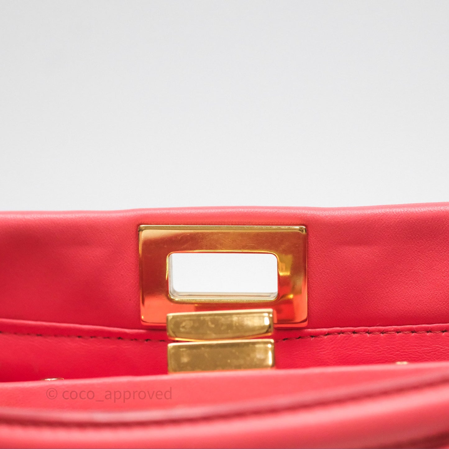 Fendi Nappa Mini Peekaboo Bag Hot Pink