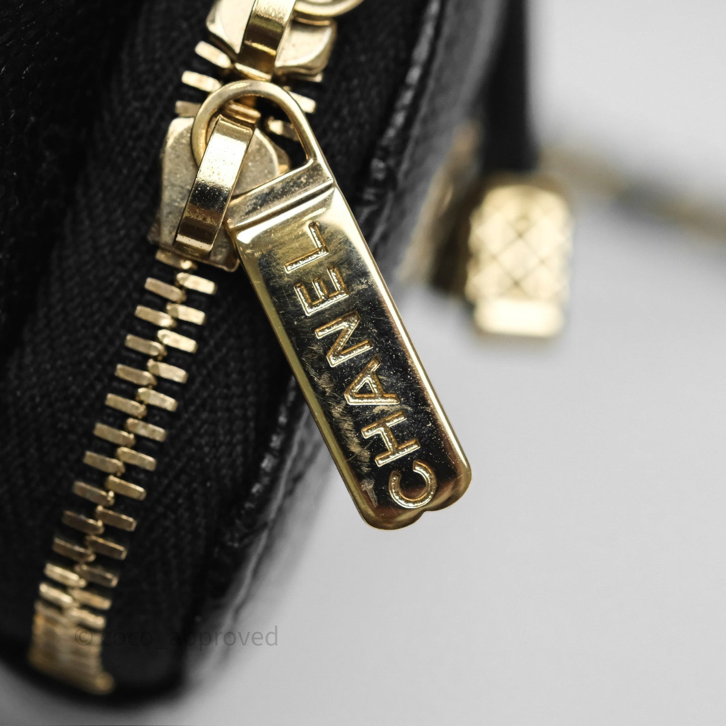 Chanel Mini Pocket Bucket Bag Black Caviar Gold Hardware