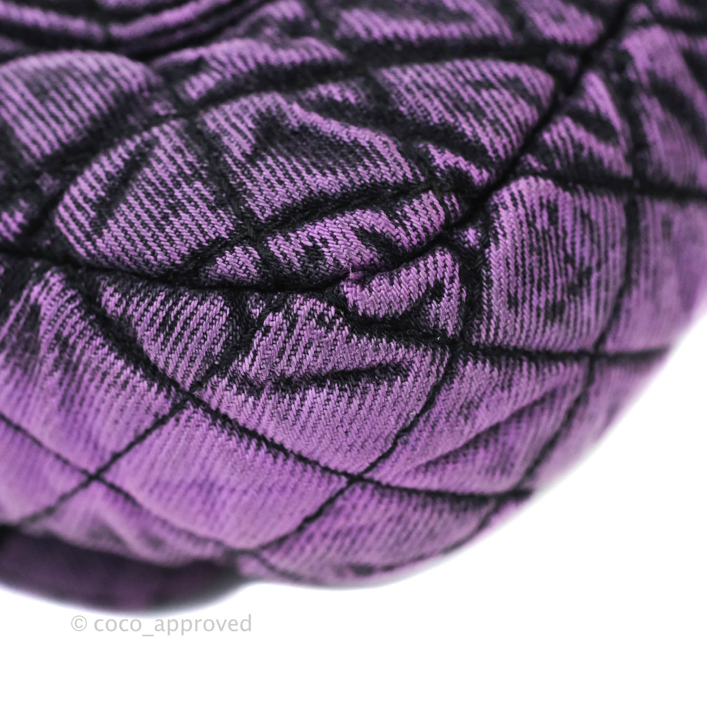 Chanel Denimpression Quilted Small Flap Purple Black