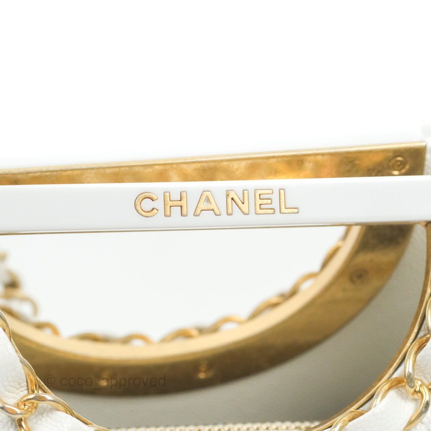 Chanel A Real Catch Shopping Bag White Caviar