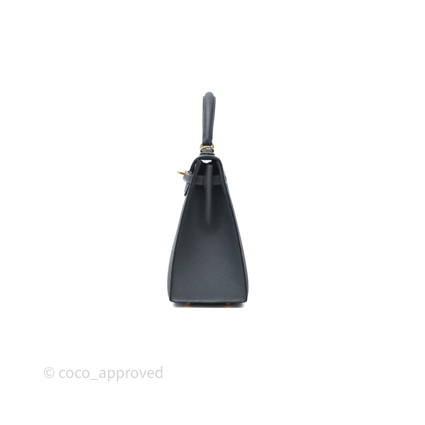 Hermès Kelly 25 Gris Meyer 0L Epsom Light Gold Hardware