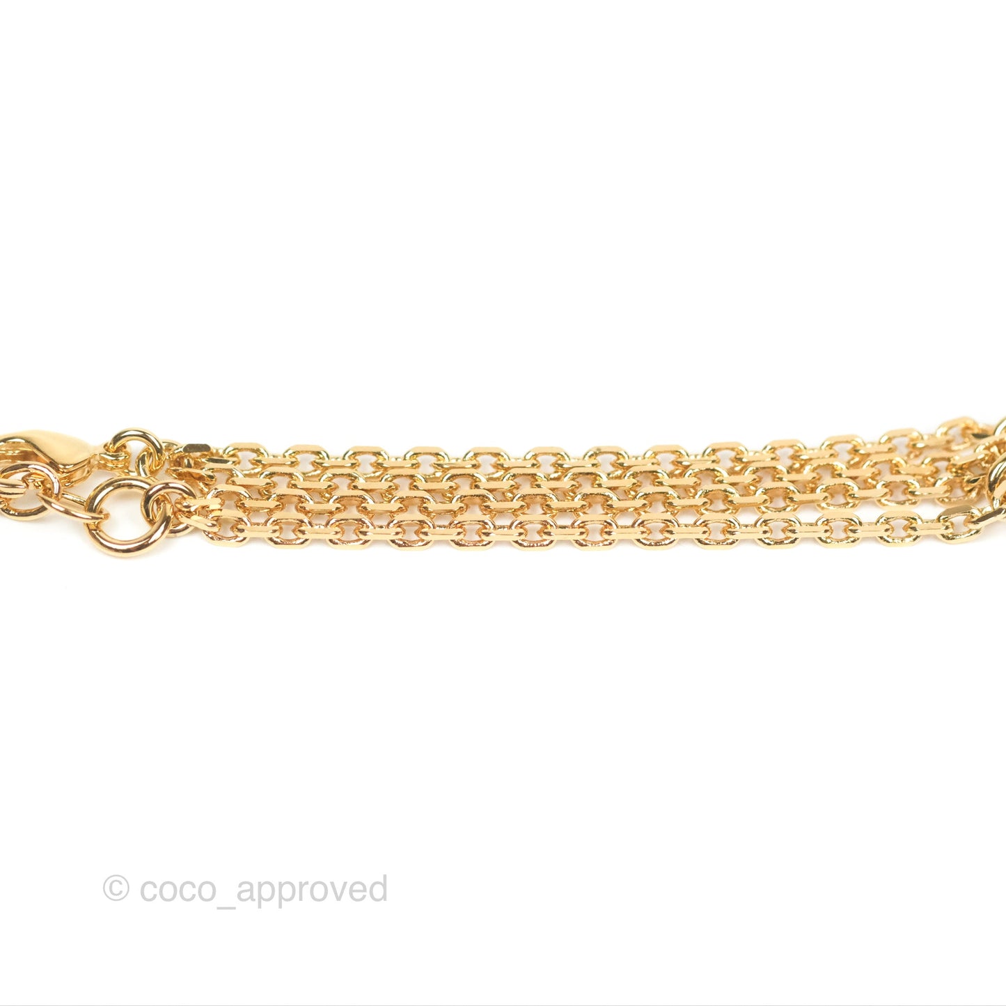 Dior Petit Star Crystal CD Charm Bracelet Gold Tone