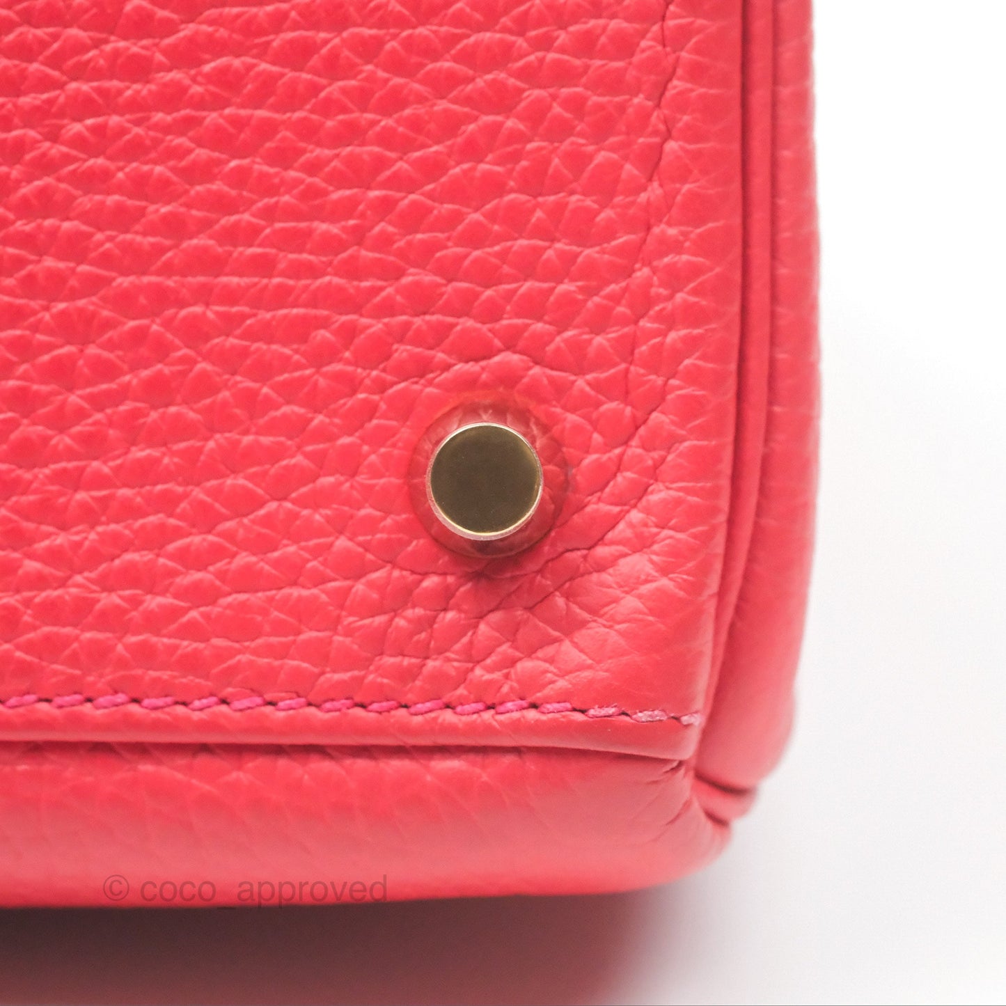 Hermès Kelly 28 Retourne Rouge Tomate S5 Clemence Gold Hardware