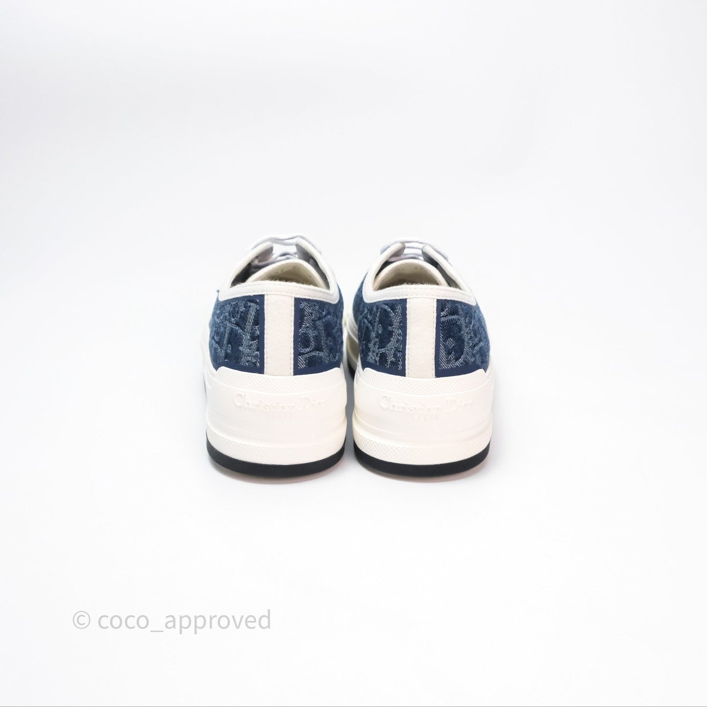 Christian Dior Walk'n'Dior Platform Sneaker Blue Denim Size 37.5