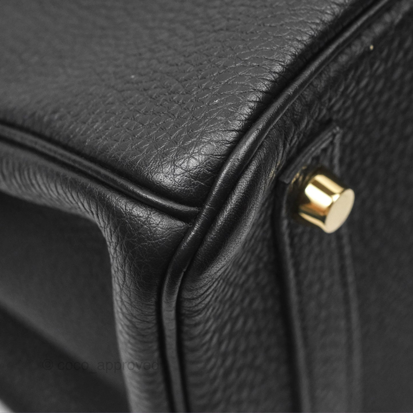 Hermès Birkin 30 Retourne Black Noir 89 Togo Gold Hardware