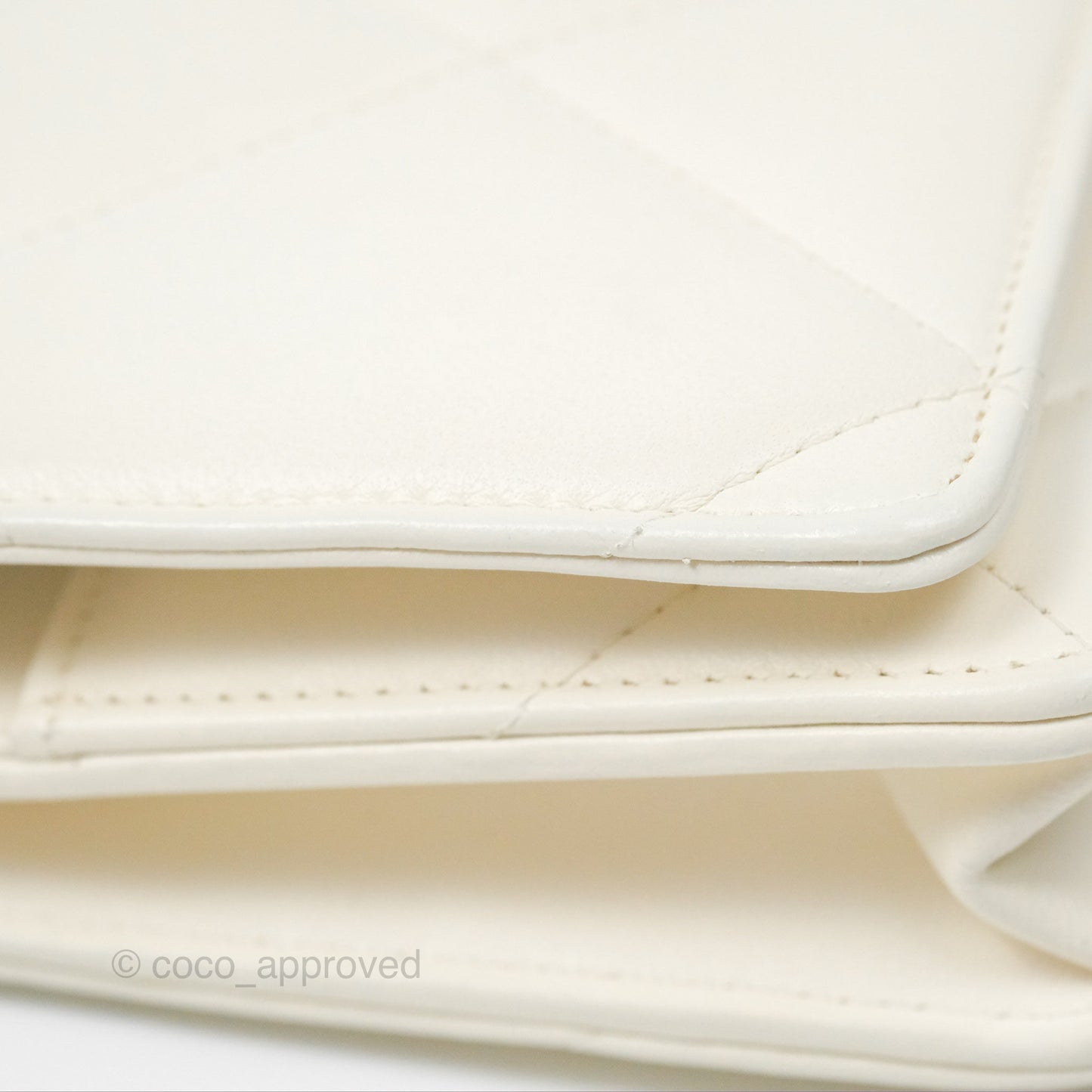 Chanel 19 Wallet on Chain WOC White Mixed Hardware