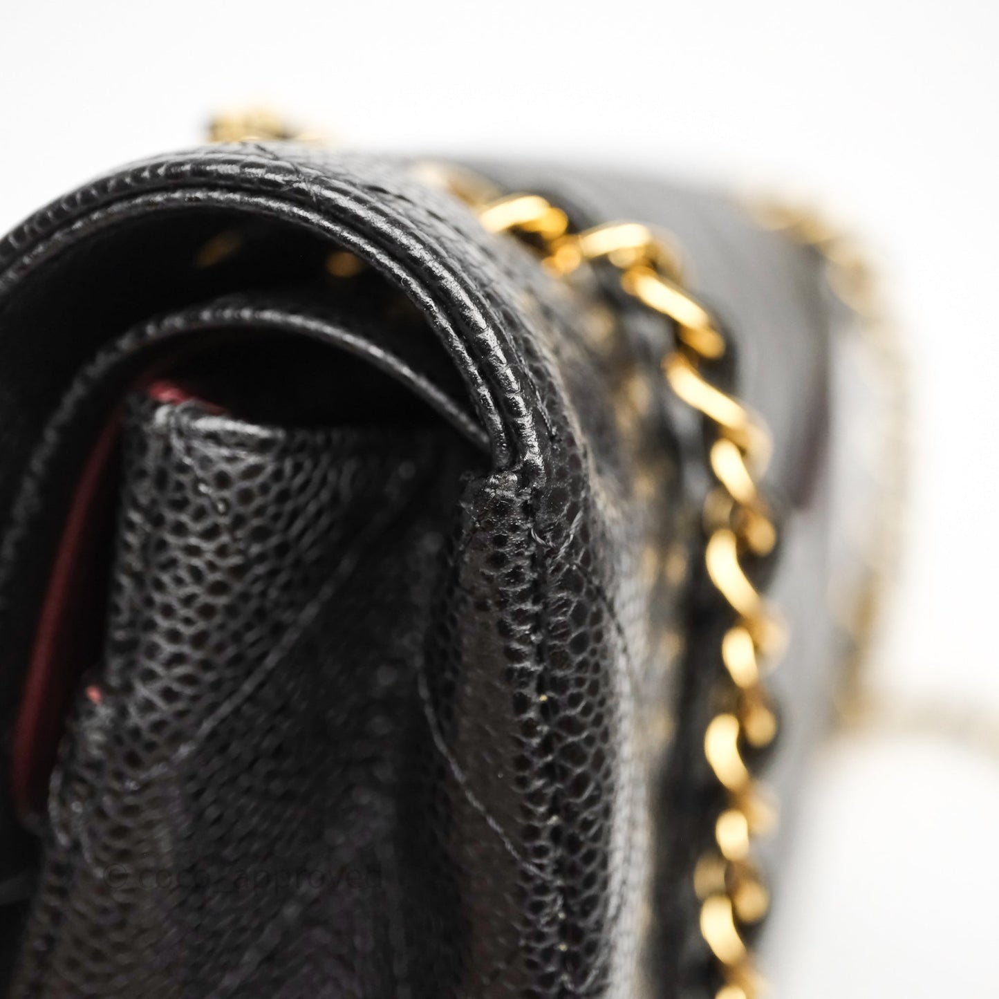 Chanel Classic M/L Medium Flap Quilted Black Caviar Gold Hardware