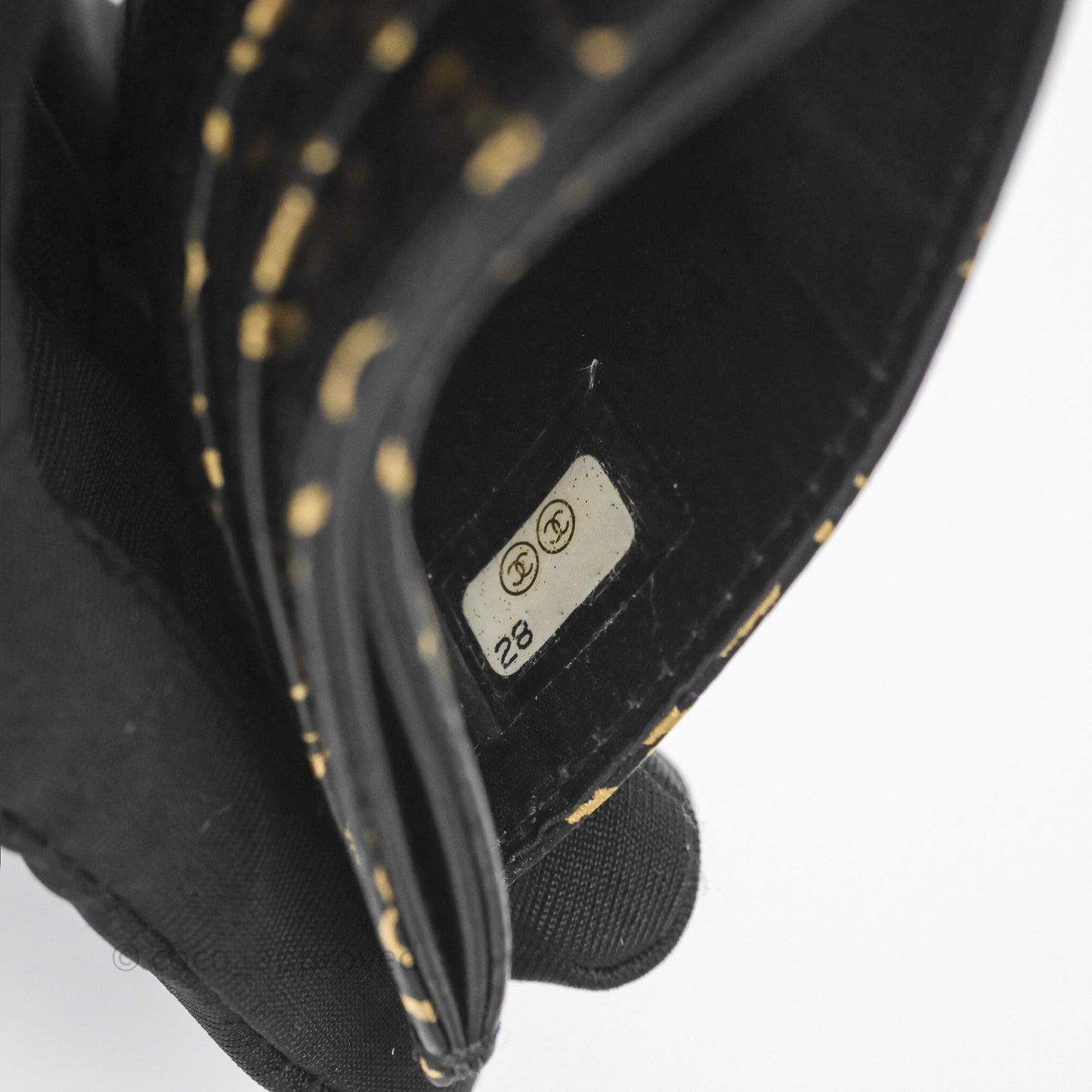 Chanel Graffiti 2.55 Reissue Flat Card Holder Black/ Gold Crocodile Embossed