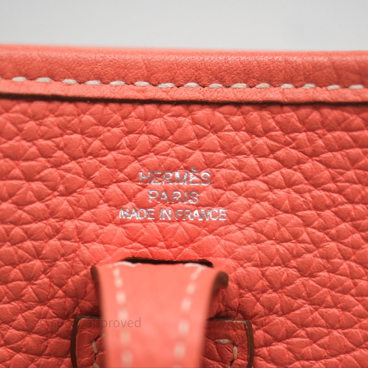 Hermès Mini Evelyne 16 Crevette L5 Clemence Palladium Hardware