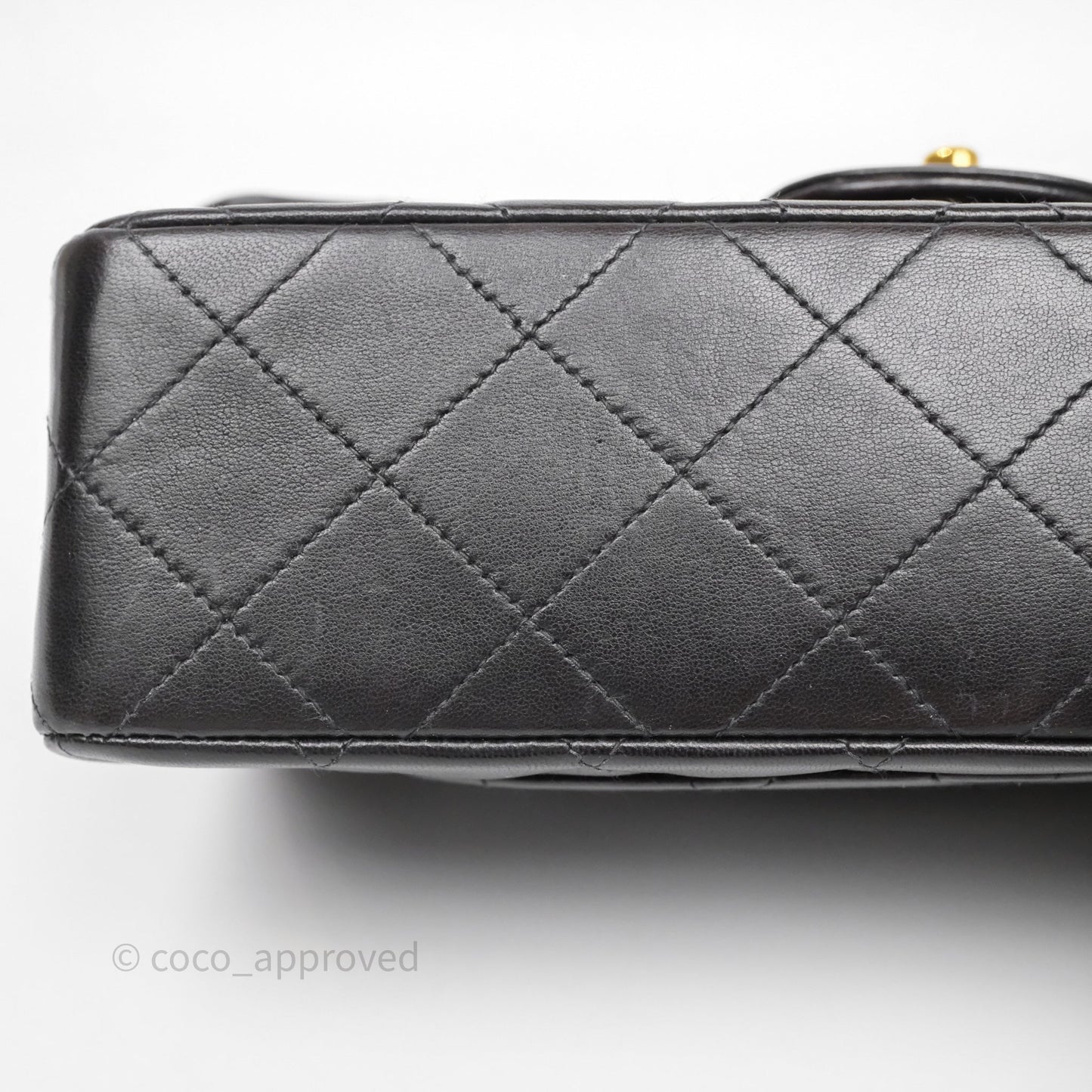Chanel Vintage Small Classic Flap Black Lambskin 24K Gold Hardware