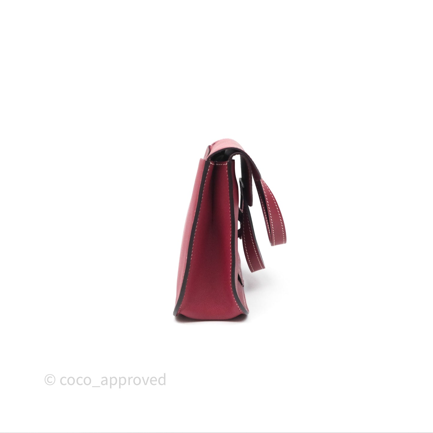 Hermès Halzan 22 Mini Rouge Grenat K1 Swift Palladium Hardware