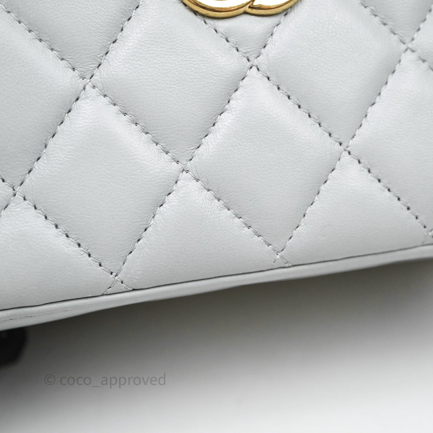 Chanel Coco Chain Vanity Blue Lambskin Gold Hardware