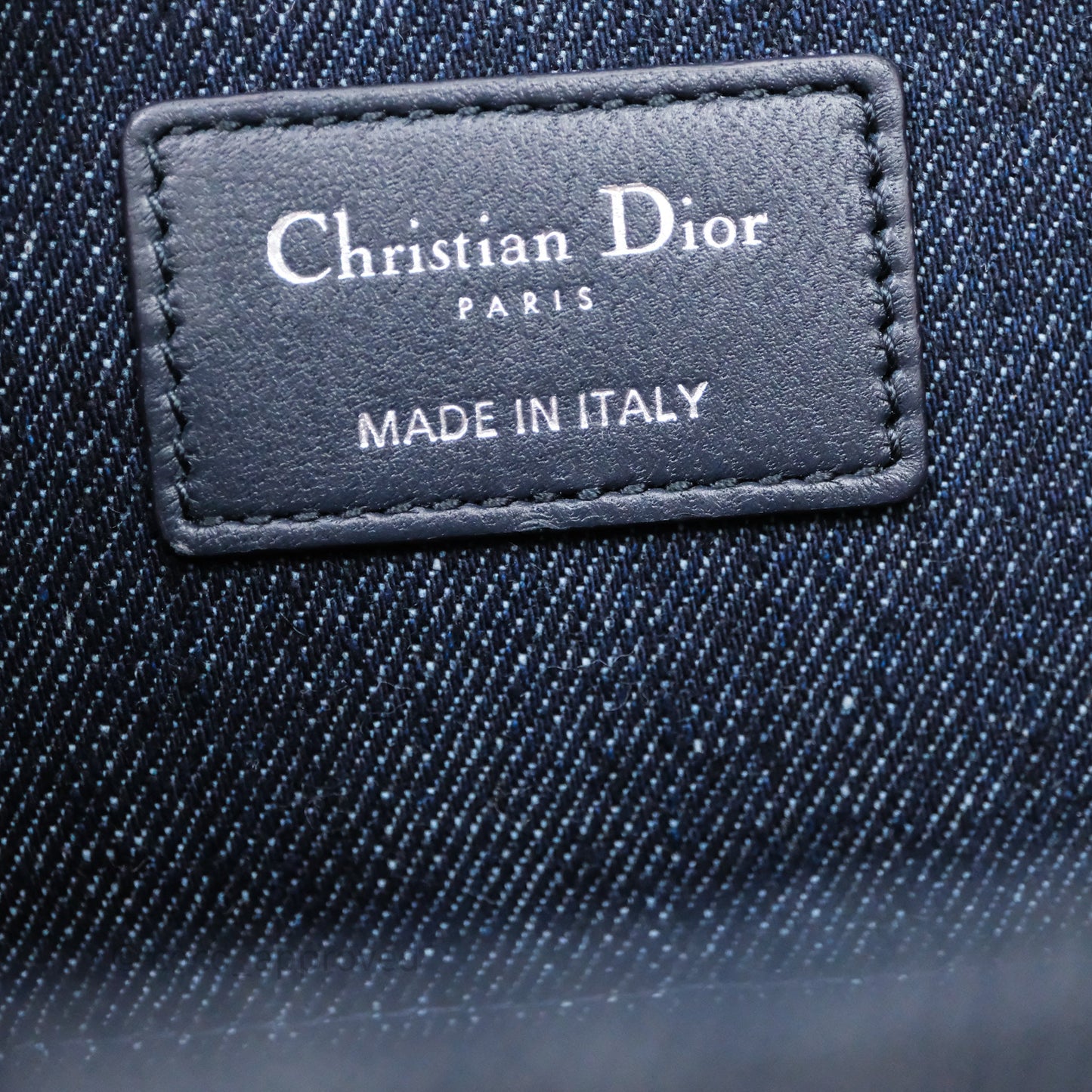 Christian Dior Medium Lady D-Joy Denim Eyelet Silver Hardware