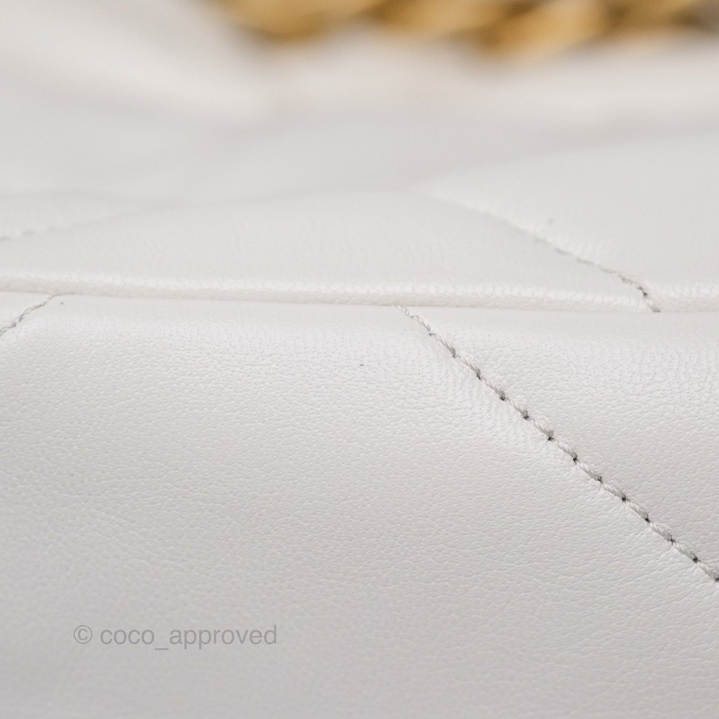Chanel 19 Small Pearly White Mixed Hardware