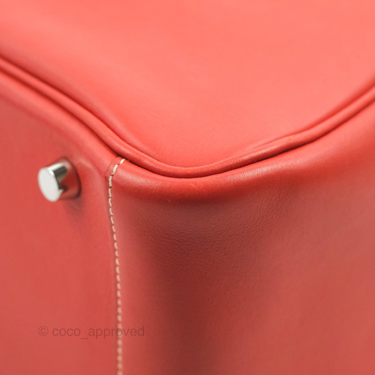 Hermès Lindy 30 Sanguine 9M Swift Palladium Hardware