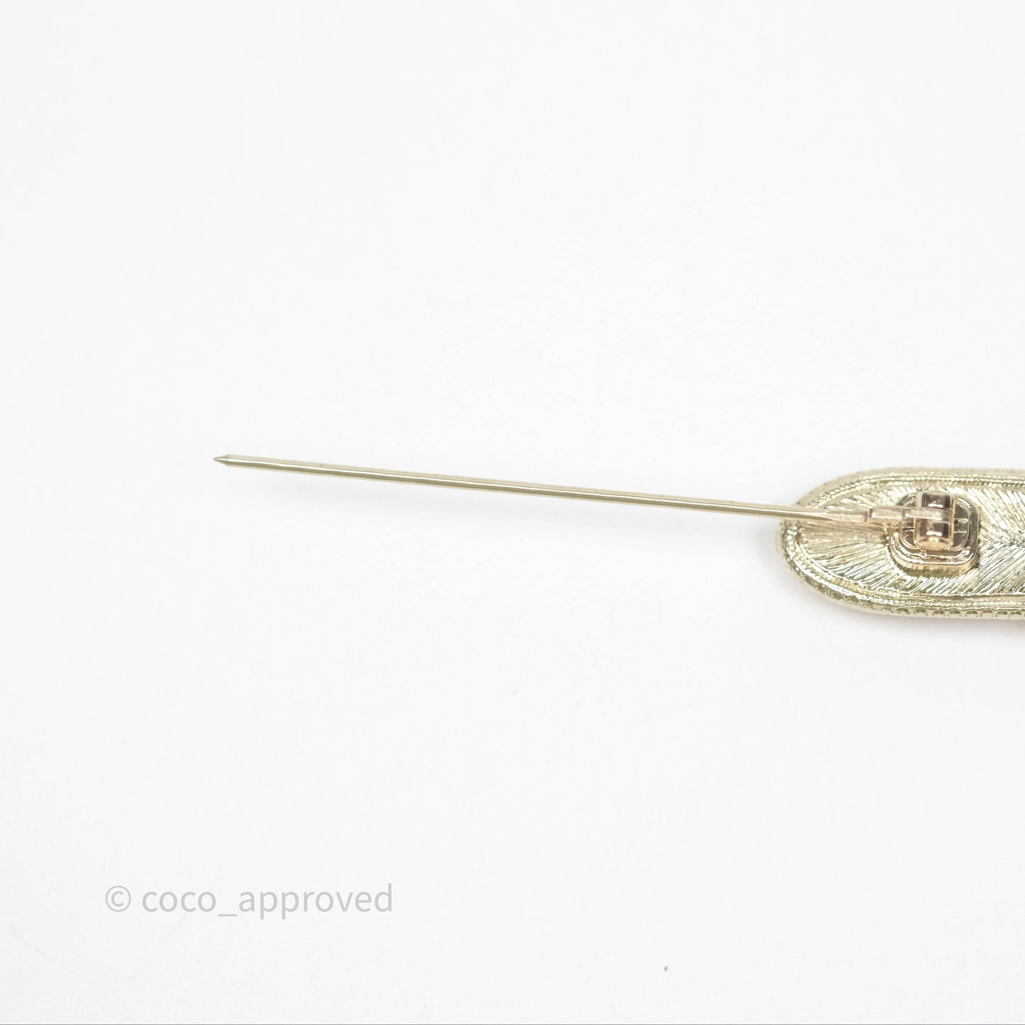 Chanel Crystal Lipstick Brooch Gold Tone 22C