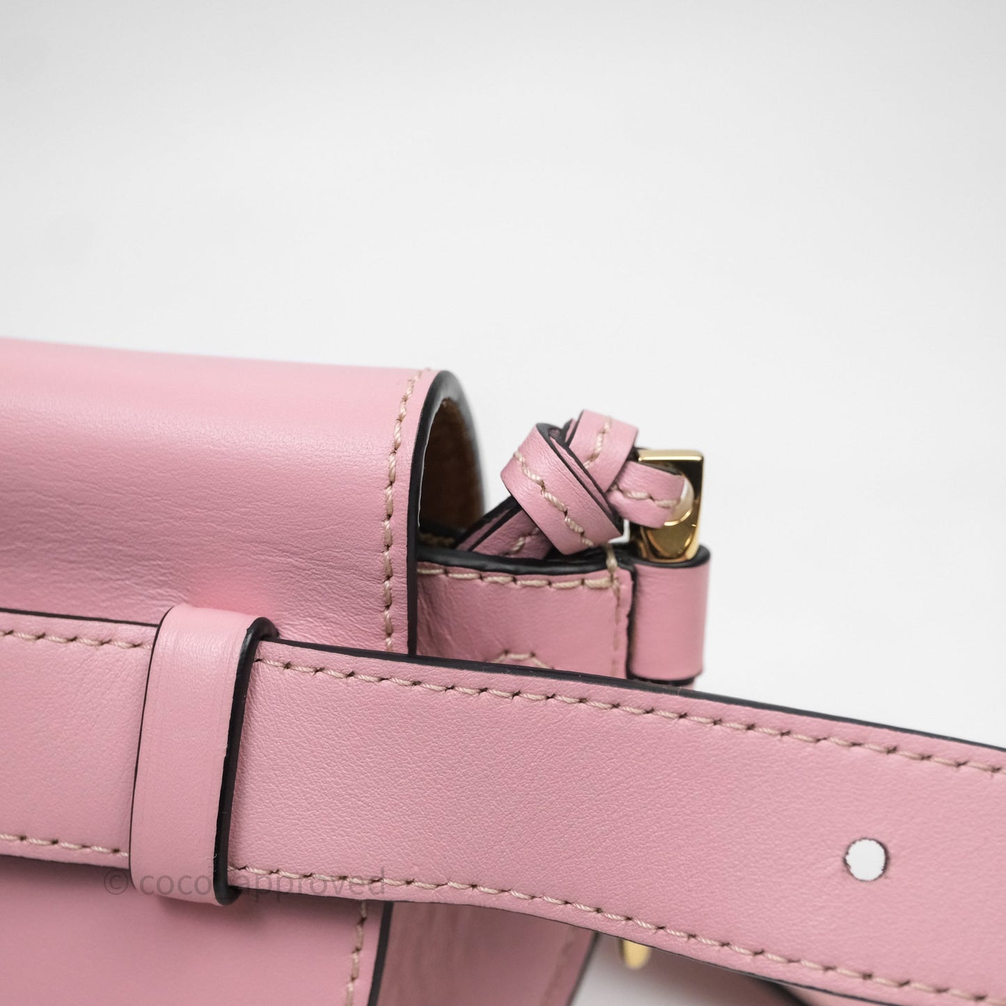 Loewe Mini Gate Belt Bag in Soft Calfskin Pink