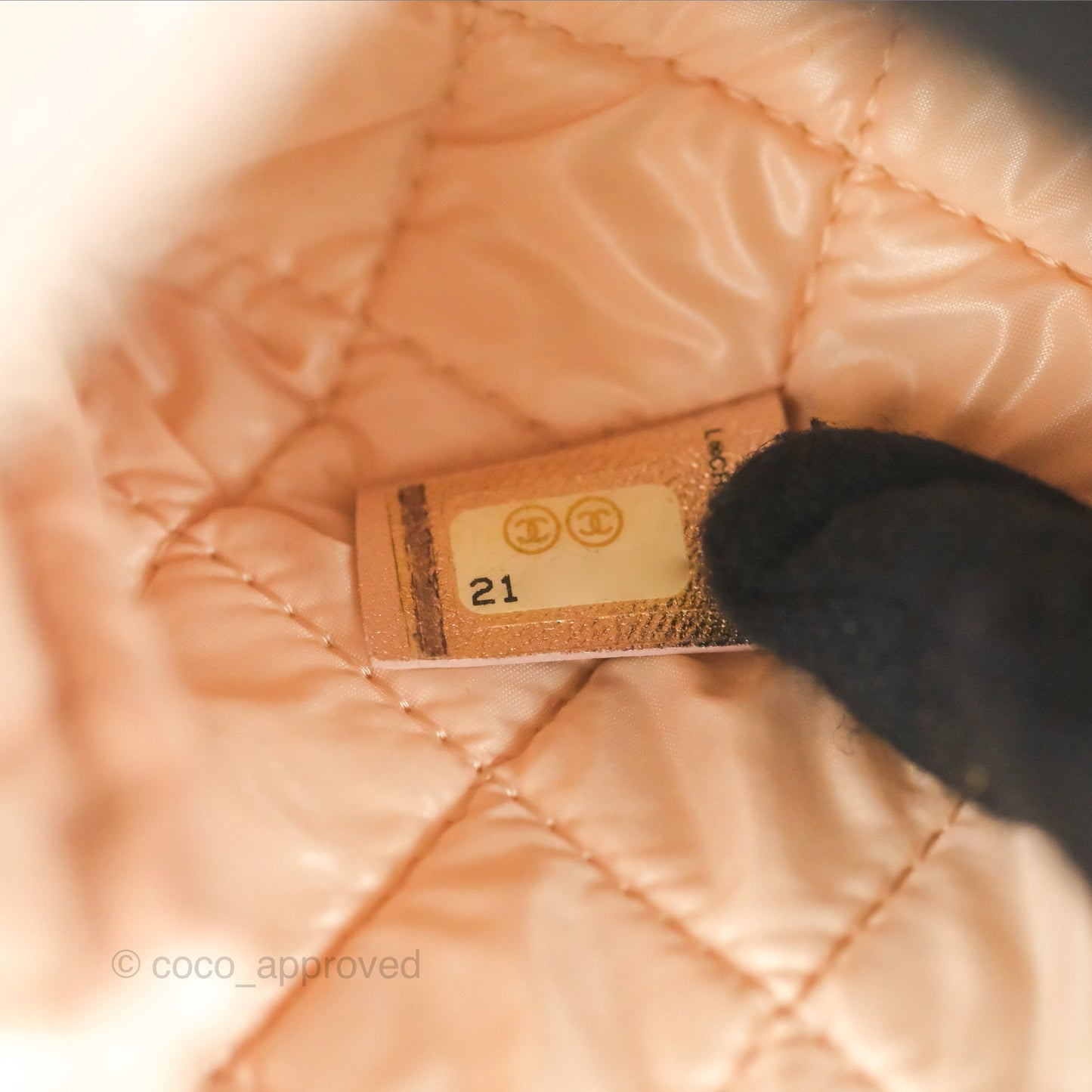 Chanel Toiletry Pouch Metallic Rose Gold Lambskin Silver Hardware