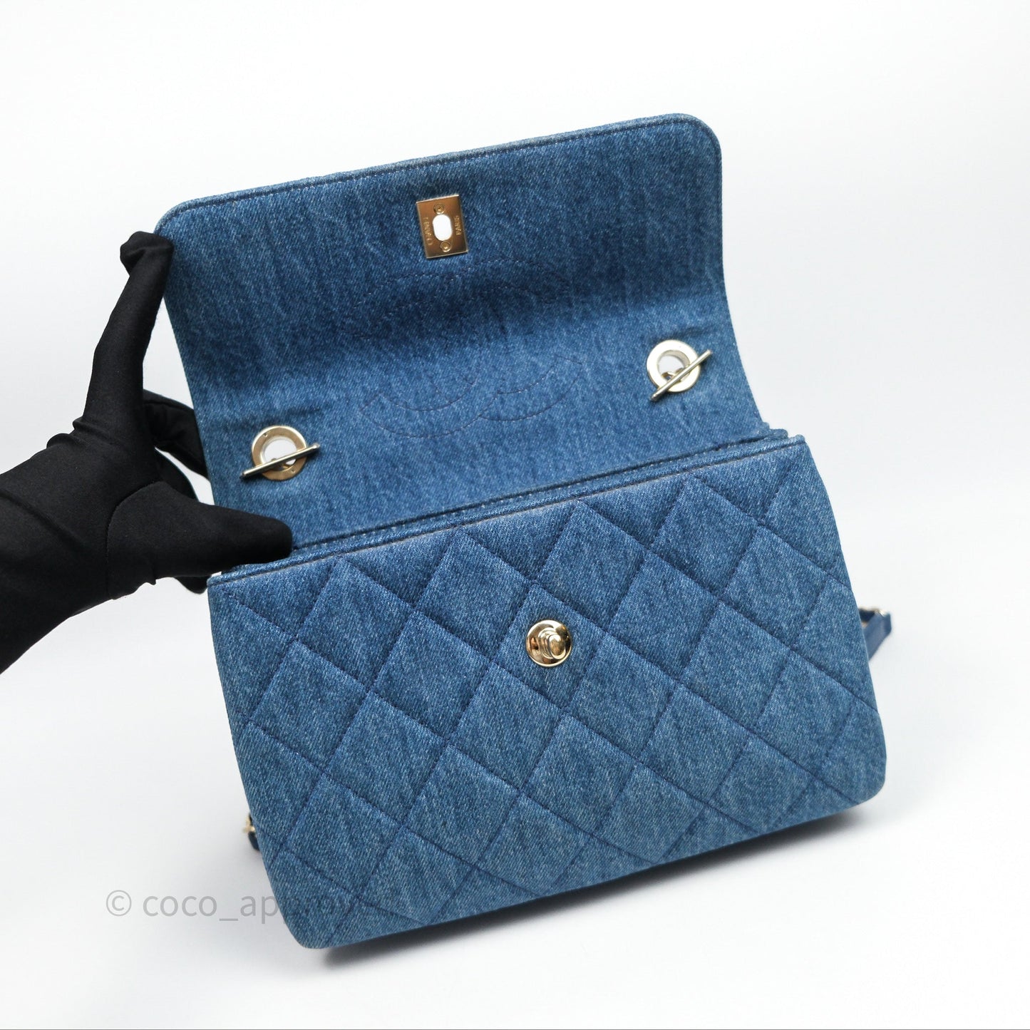 Chanel Small Trendy CC Denim Gold Hardware