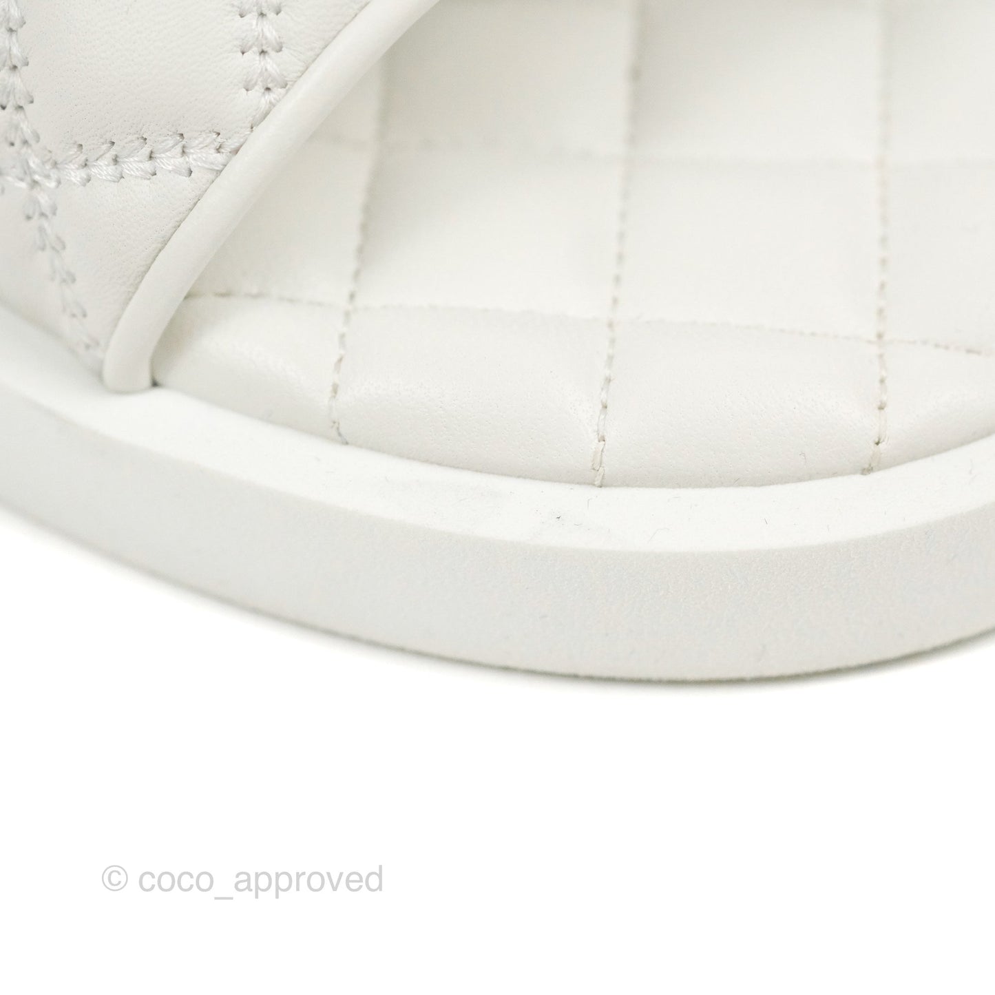 Chanel White Slippers