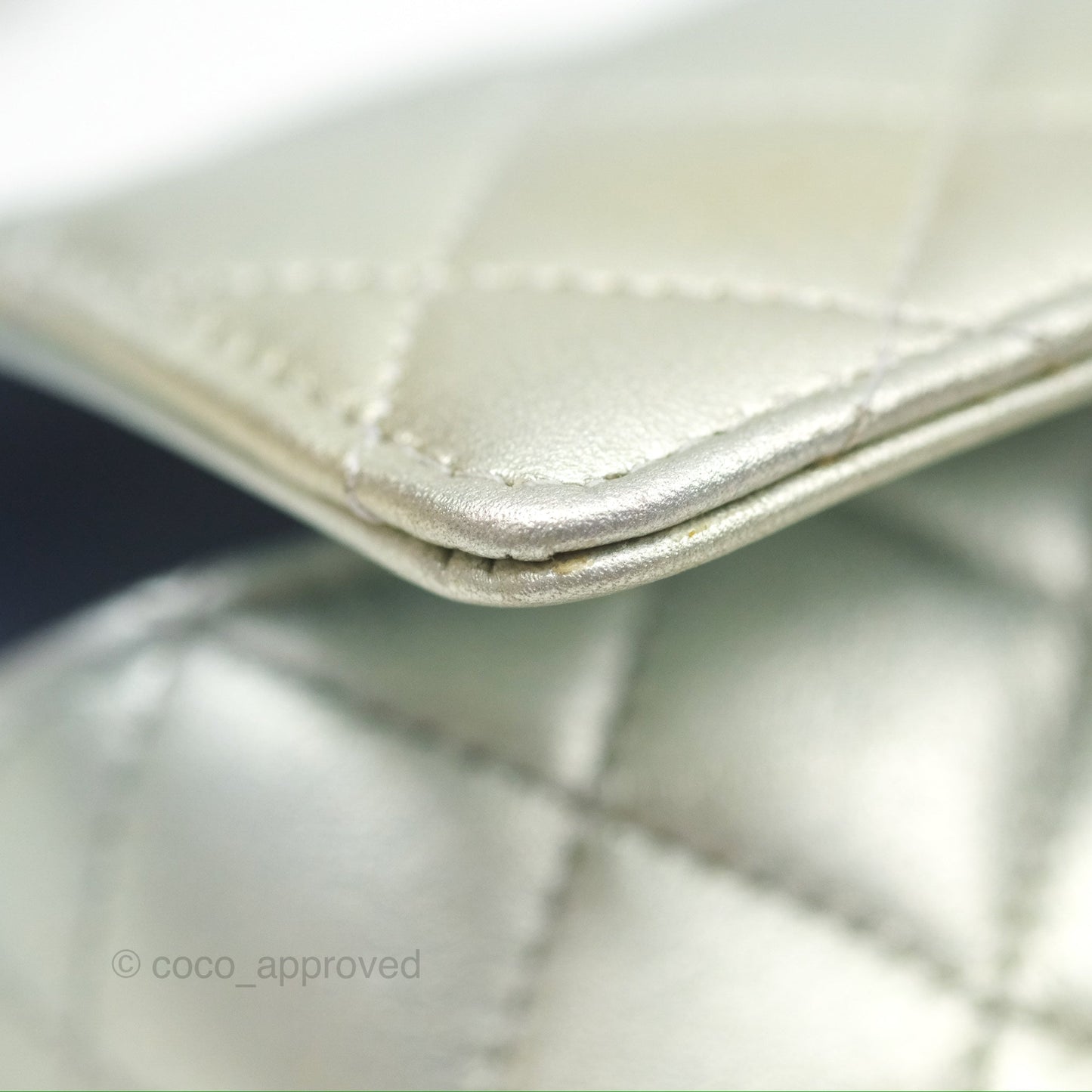 Chanel Quilted Case on Chain Iridescent Rainbow Calfskin