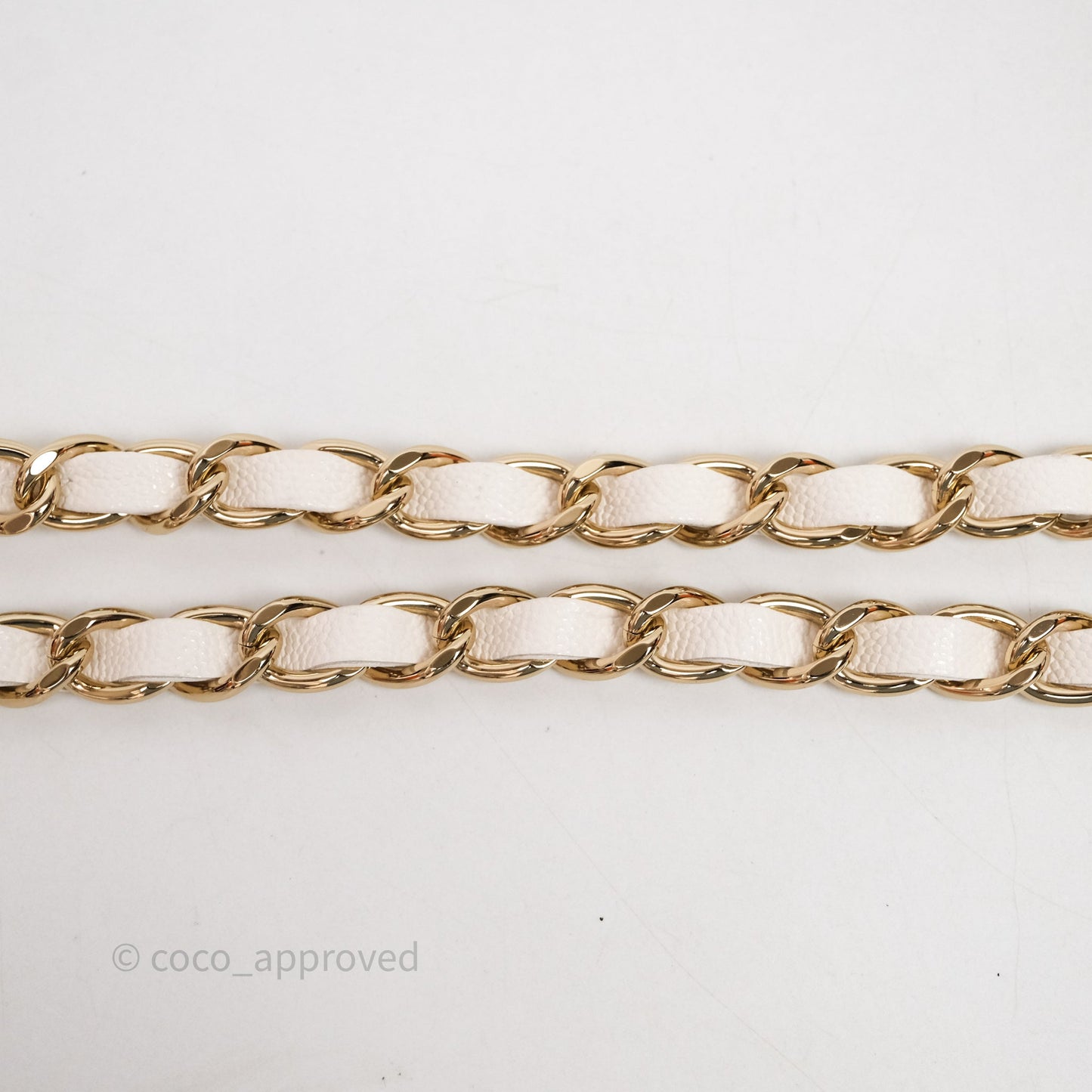 Chanel Mini Flap Belt Bag Caviar White Gold Hardware