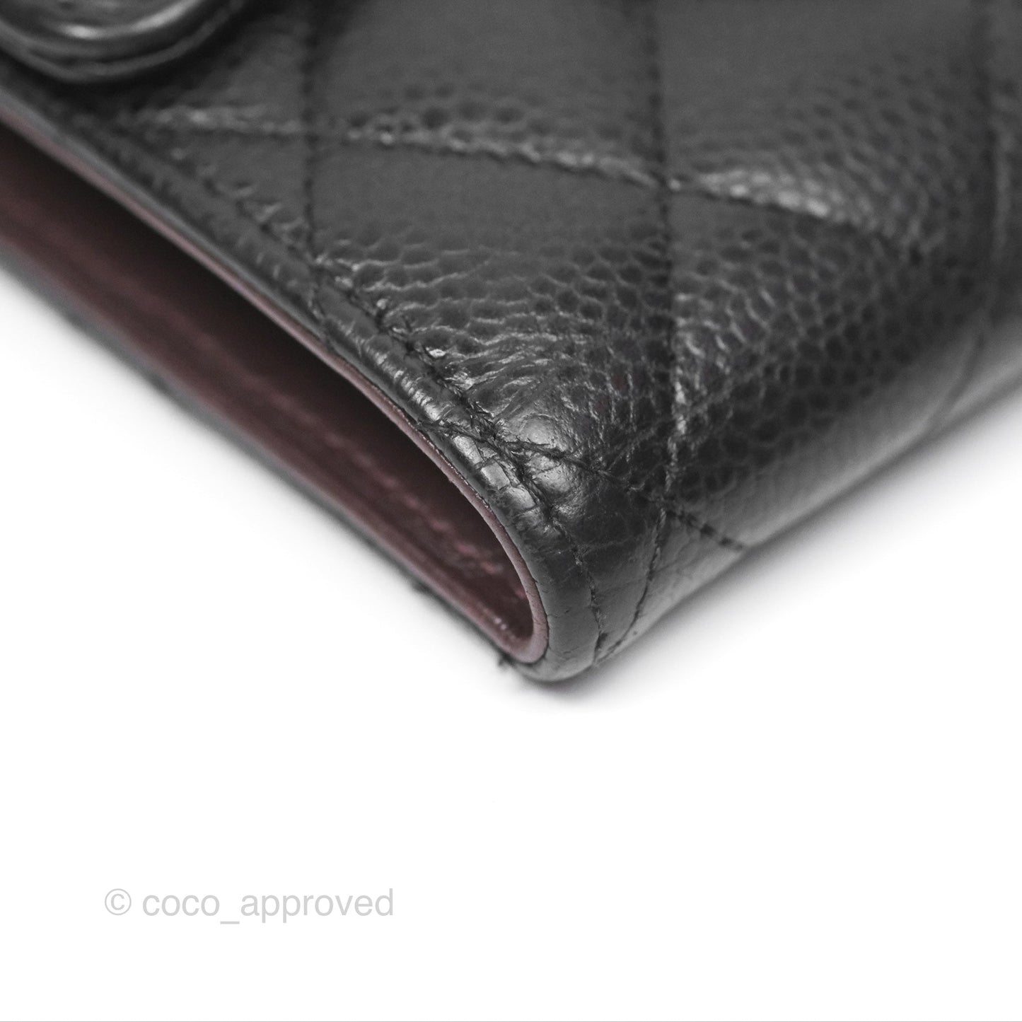 Chanel Classic Short Flap Wallet Black Caviar Gold Hardware