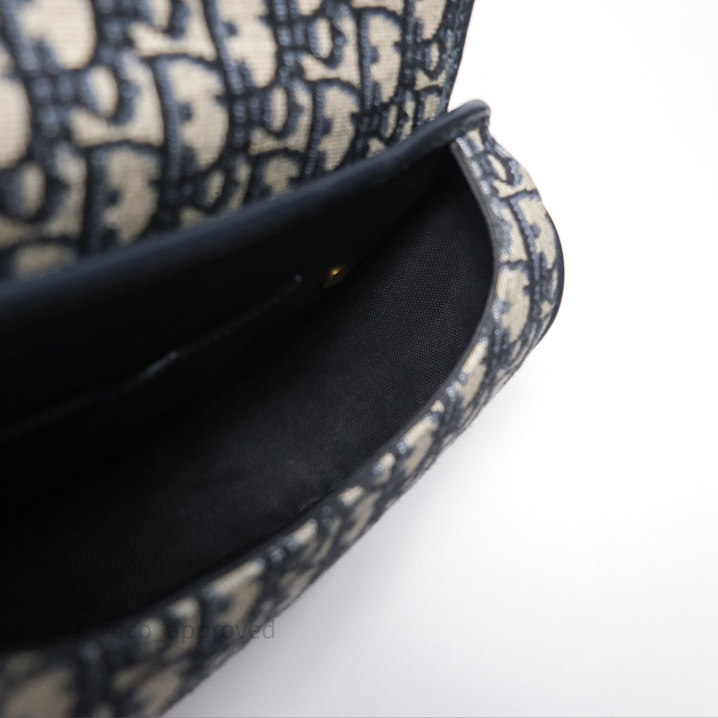 Christian Dior Medium Bobby Bag Blue Oblique Jacquard Canvas