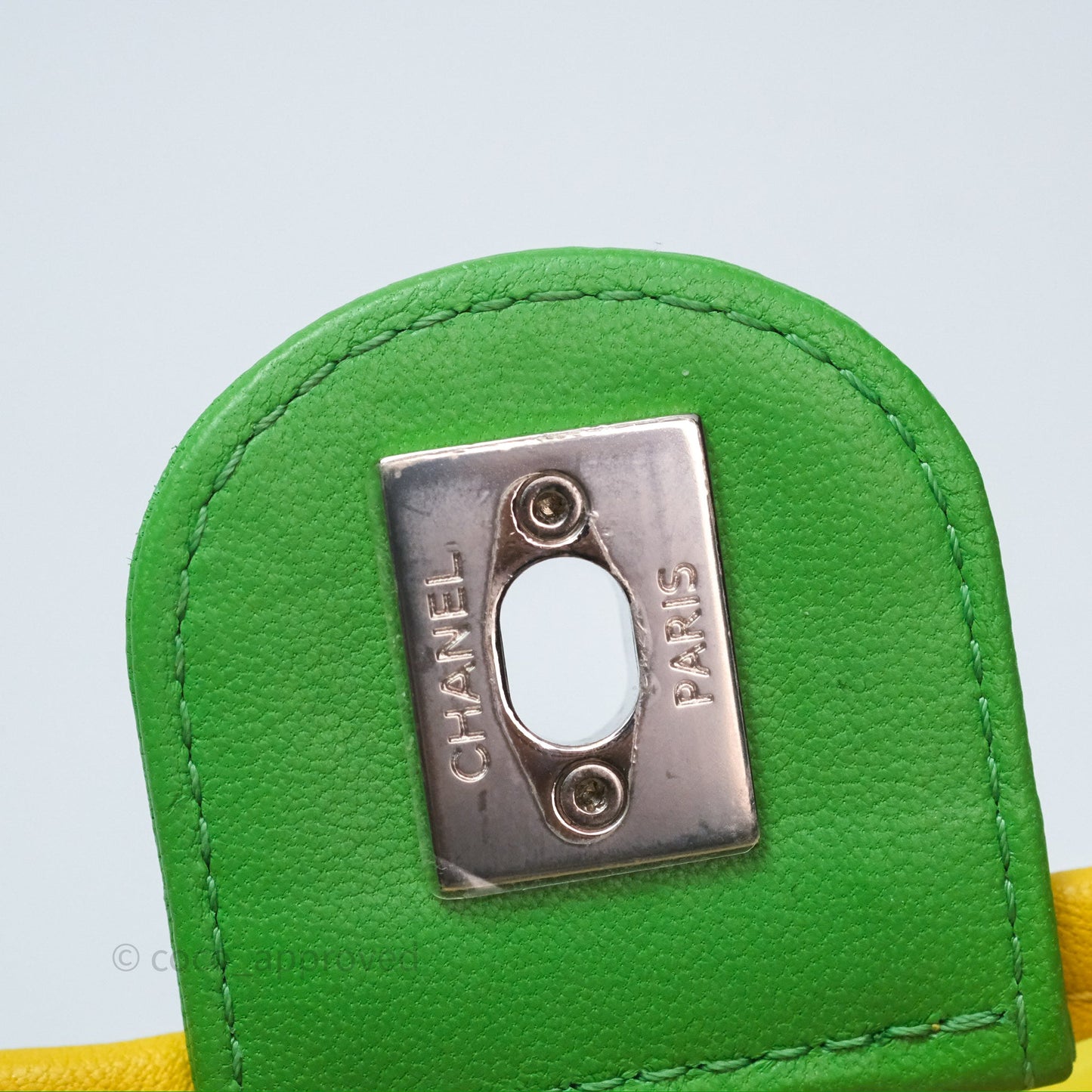 Chanel Mini Coco Splash Flap Bag PVC Lambskin Pink/Yellow/Green Silver Hardware