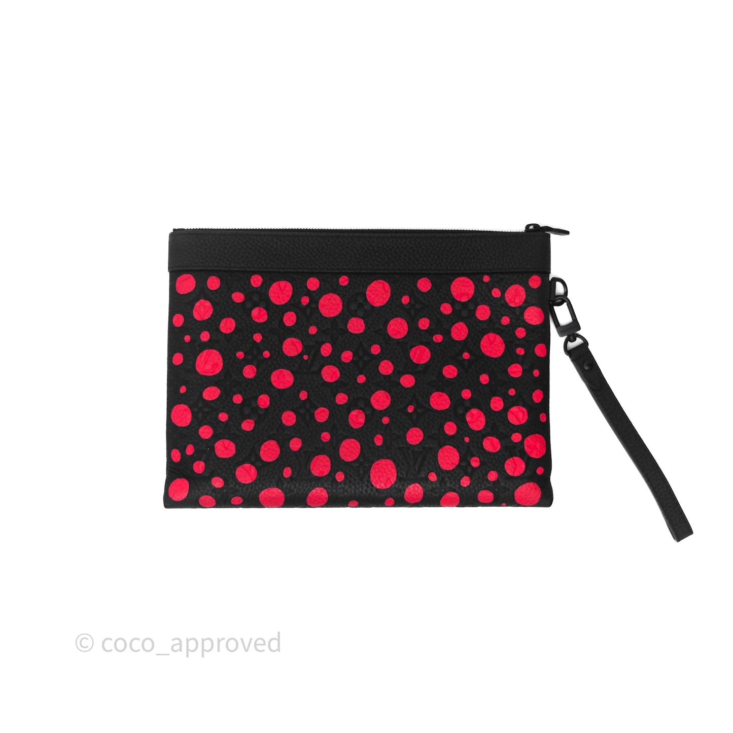 Louis Vuitton x Yayoi Kusama Pochette To Go Infinity Dots Monogram Taurillon Black Red