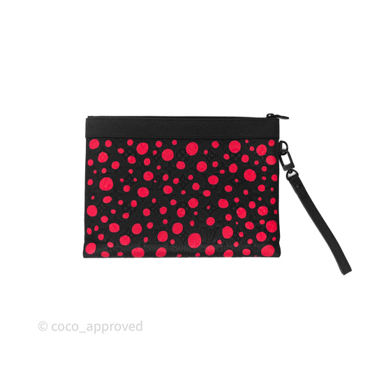 Louis Vuitton x Yayoi Kusama Pochette To Go Infinity Dots Monogram Taurillon Black Red