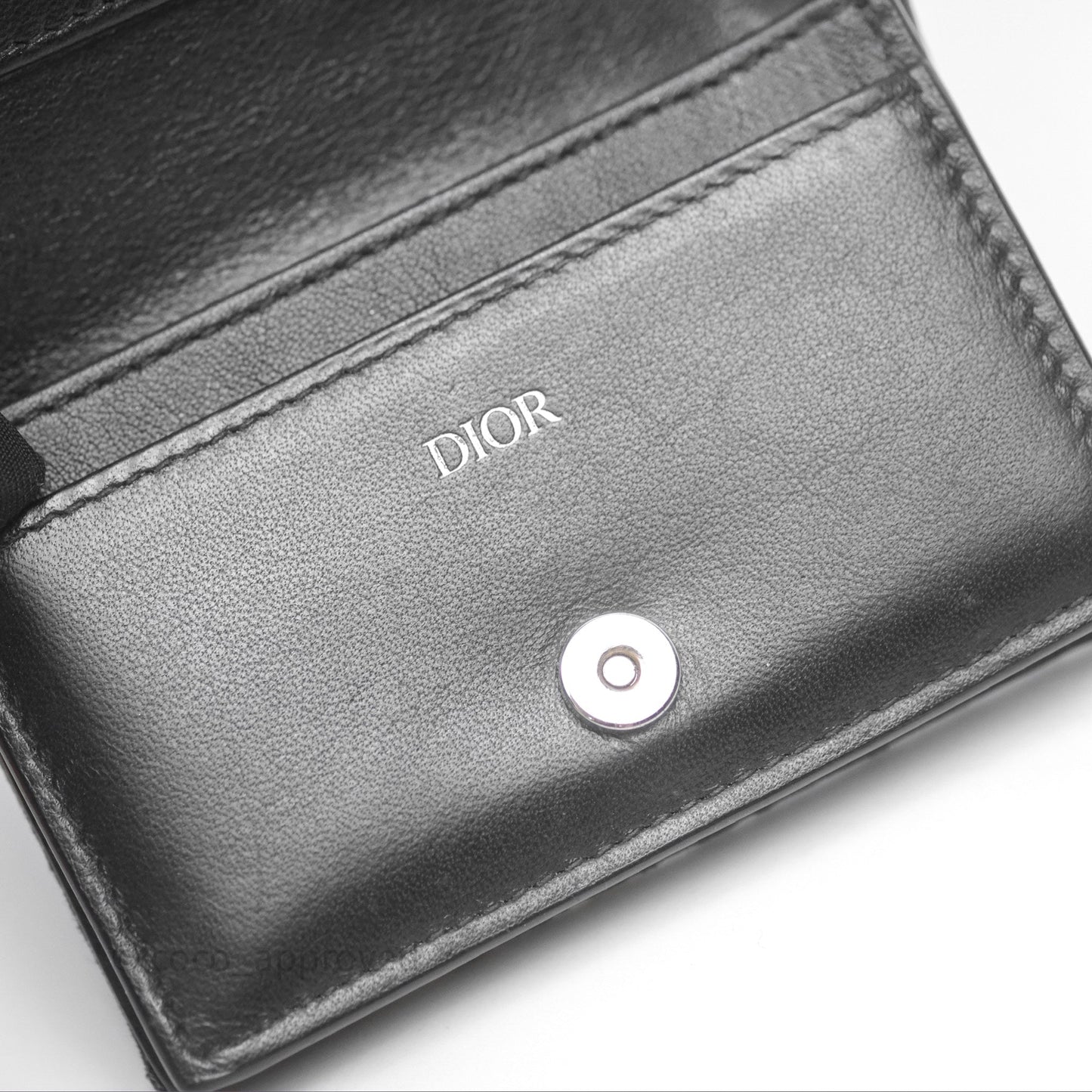 Christian Dior Business Card Holder Black Dior Oblique Jacquard