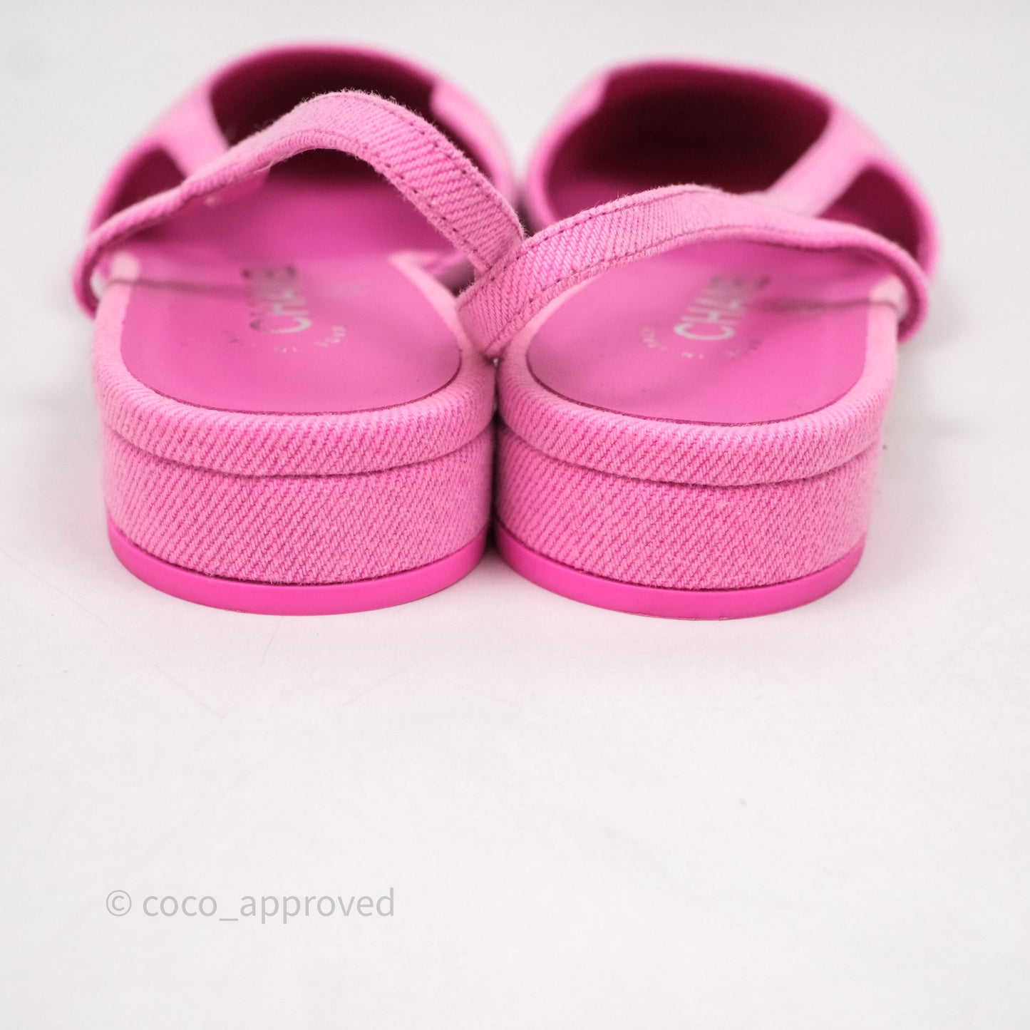 Chanel Classic Slingback Flats Pink Size 38.5